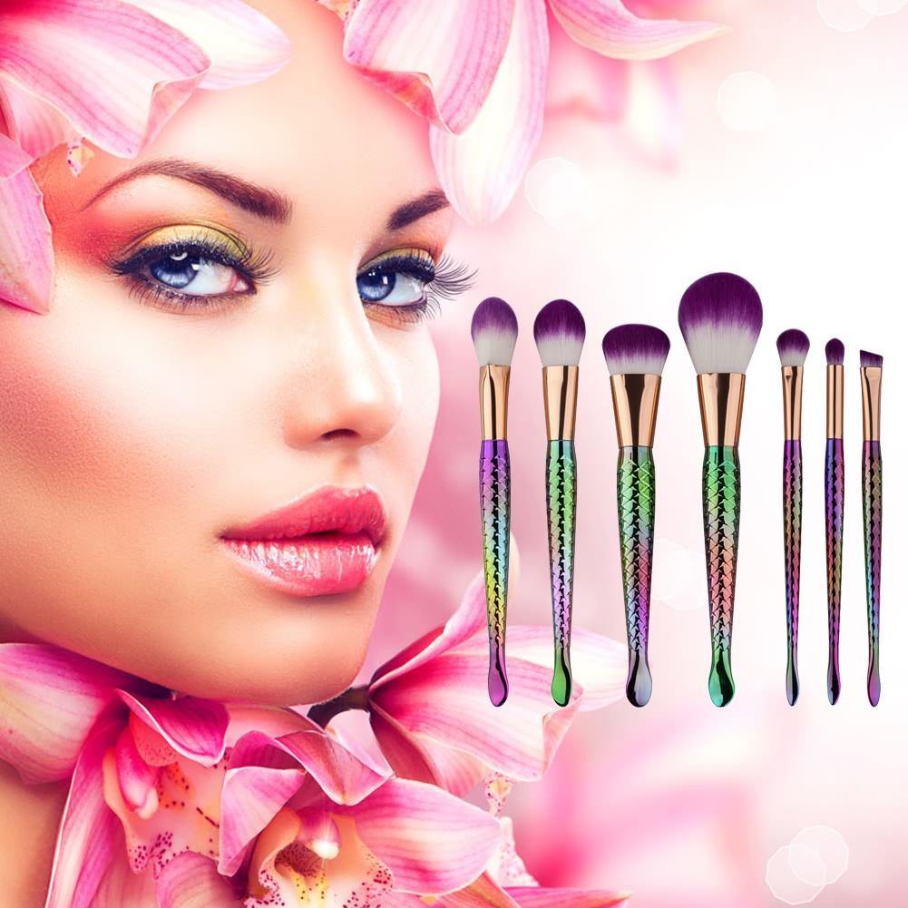 7pcs Professional Mermaid Makeup Brushes -