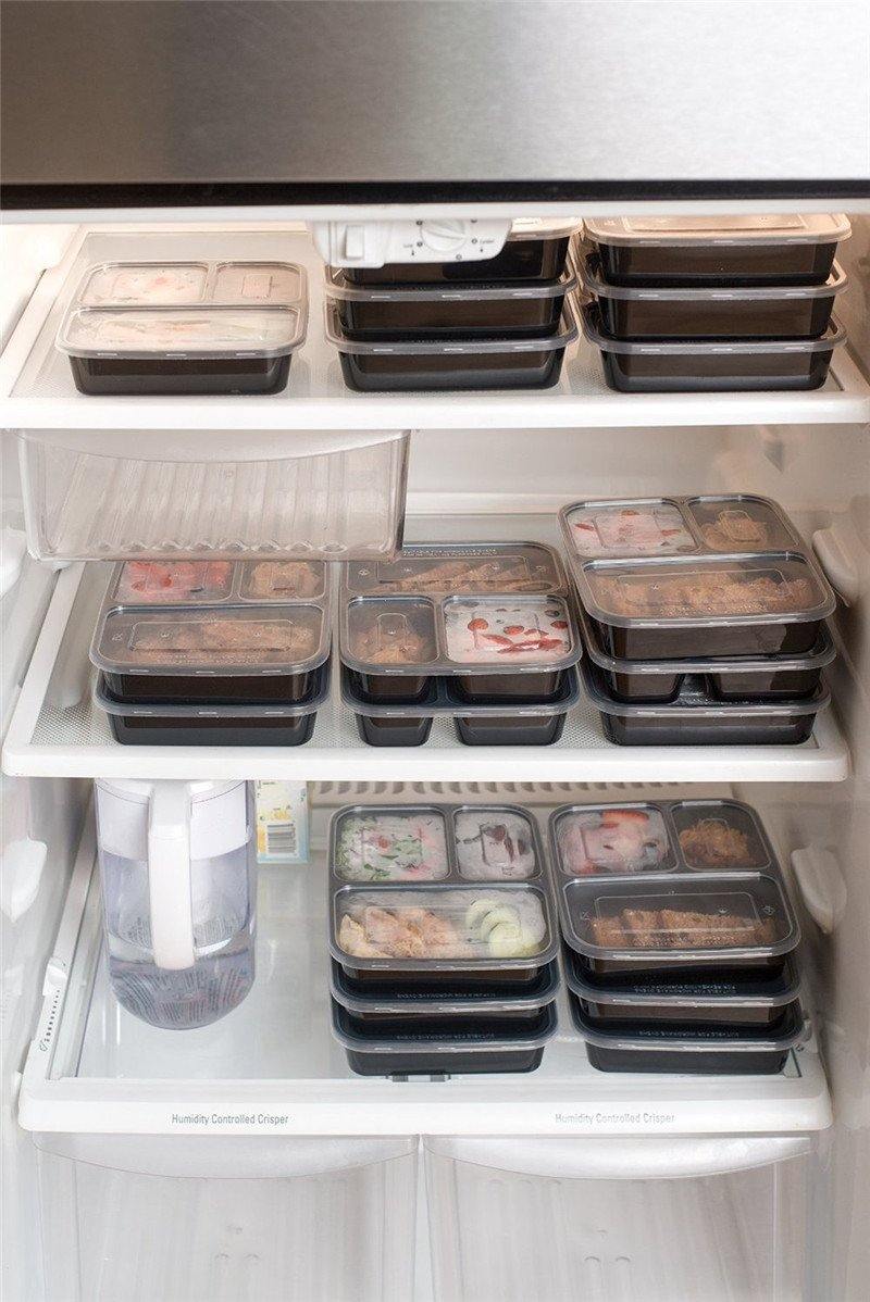 3-Compartment Food Storage Containers -