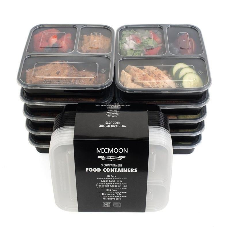 3-Compartment Food Storage Containers -