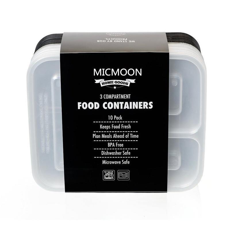 3-Compartment Food Storage Containers -