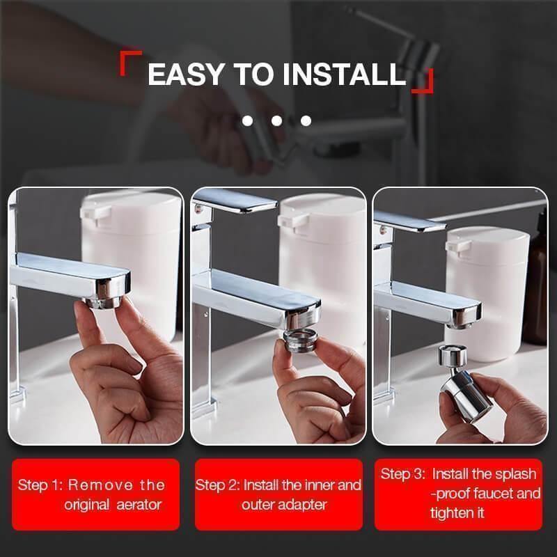 360° Anti Splash Faucet Aerator - 14:29