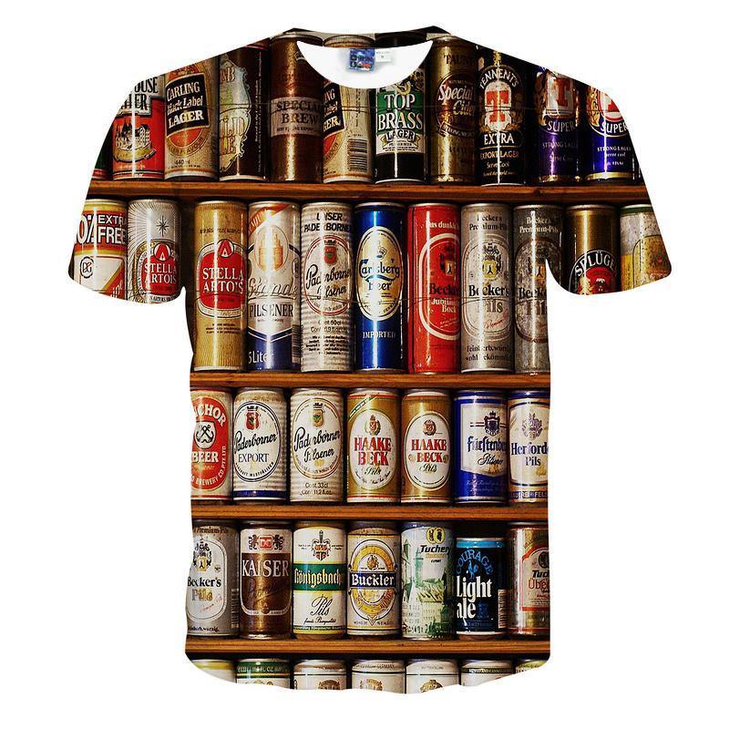 3D Printed Beer Cans T Shirt -
