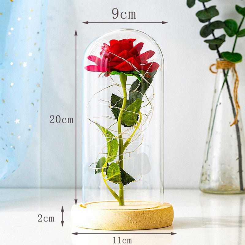 Enchanted Rose in Glass Dome - 14:202422806
