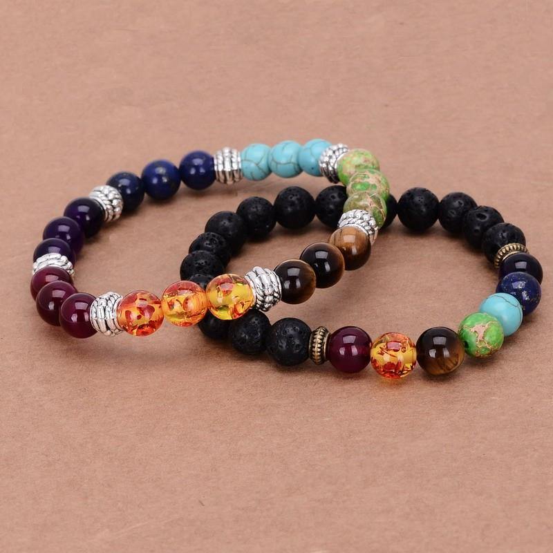 7 Chakra Crystal Stone Bracelet -