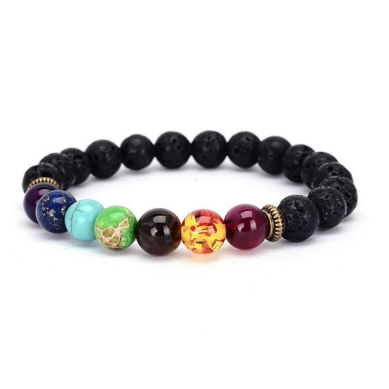 7 Chakra Crystal Stone Bracelet -