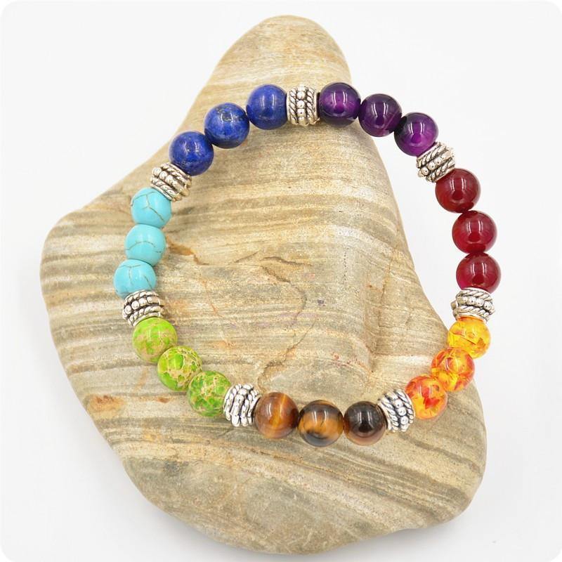 7 Chakra Crystal Stone Bracelet -