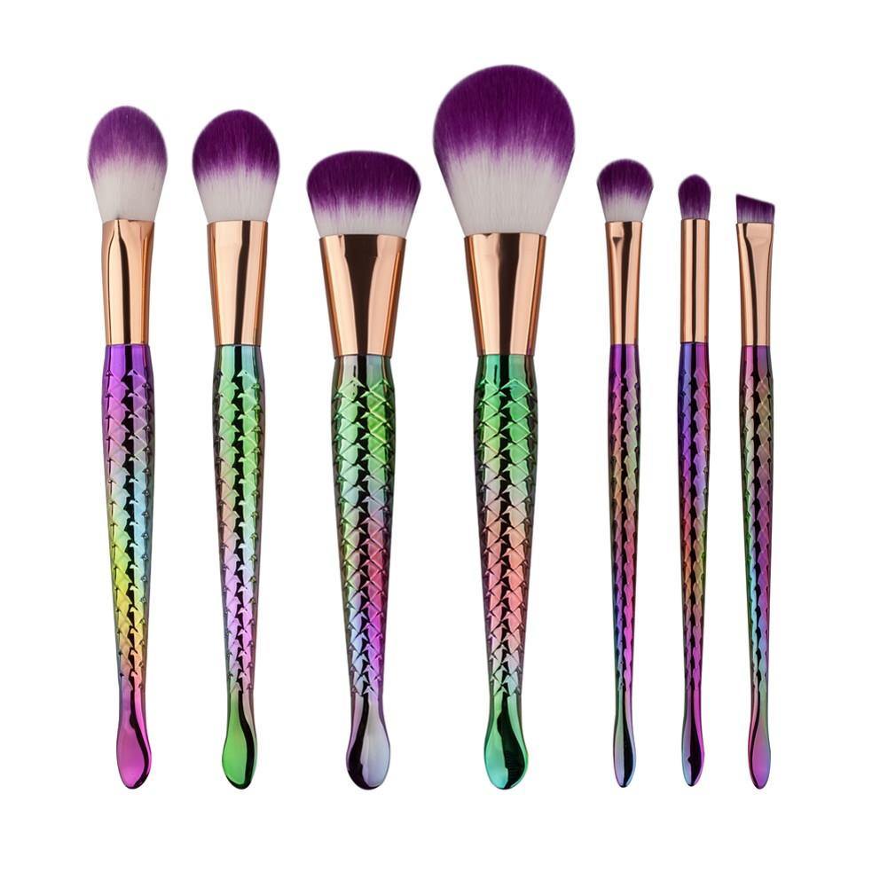 7pcs Professional Mermaid Makeup Brushes -