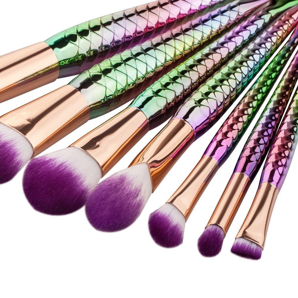 7pcs Professional Mermaid Makeup Brushes -