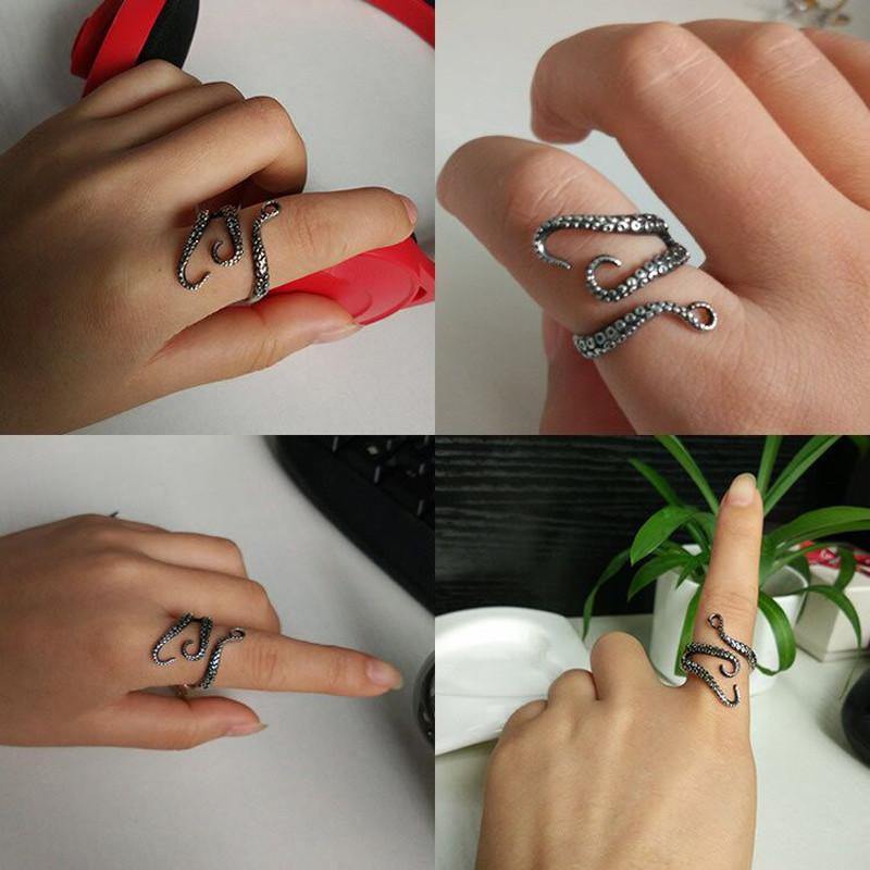 Adjustable Octopus Tentacle Ring -
