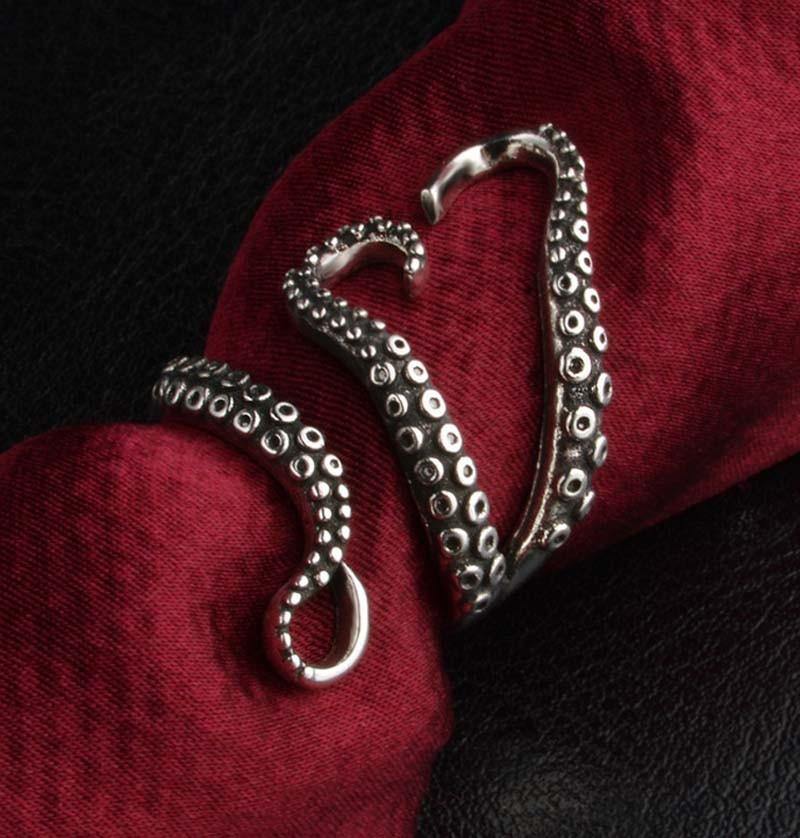 Adjustable Octopus Tentacle Ring -