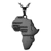 Africa Continent Map Pendant &amp; Necklace -
