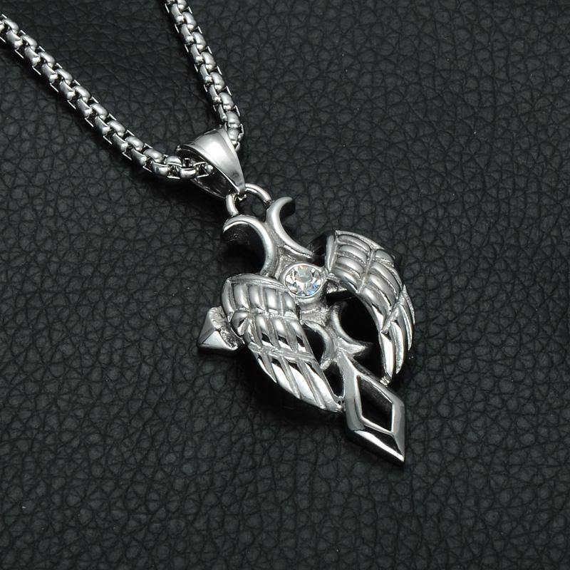 Personalised Cubic Zircon Heart Shape Angel Wing Photo Locket Necklace Anniversary Birthday Gift For Women - CALLIE