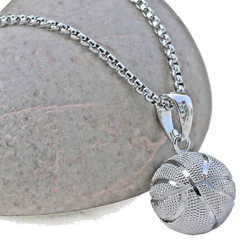 Basketball Pendant &amp; Necklace -