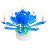 Beautiful Blossom Lotus Birthday Rotating Music Candle -