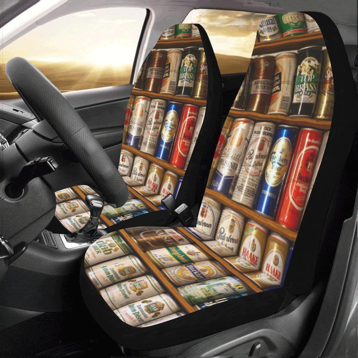 Beer Cans Car Seat Cover (Set of 2) - D5271912