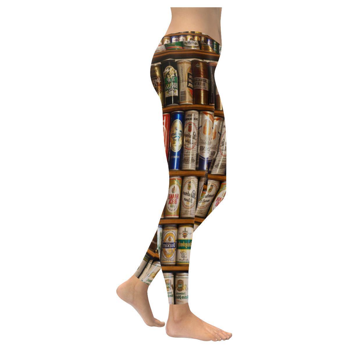Beer Cans Low Rise Leggings / Yoga Pants (Invisible Stitch) - D5294148