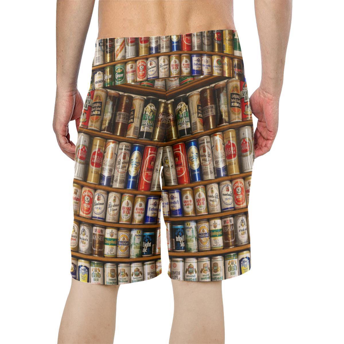 Beer Cans Men's All Over Print Board Shorts - D5291458