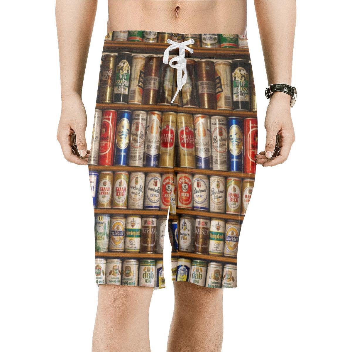 Beer Cans Men's All Over Print Board Shorts - D5291458
