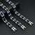Blue Crystal Bicycle/Motorcycle Chain Bracelet - 3537628
