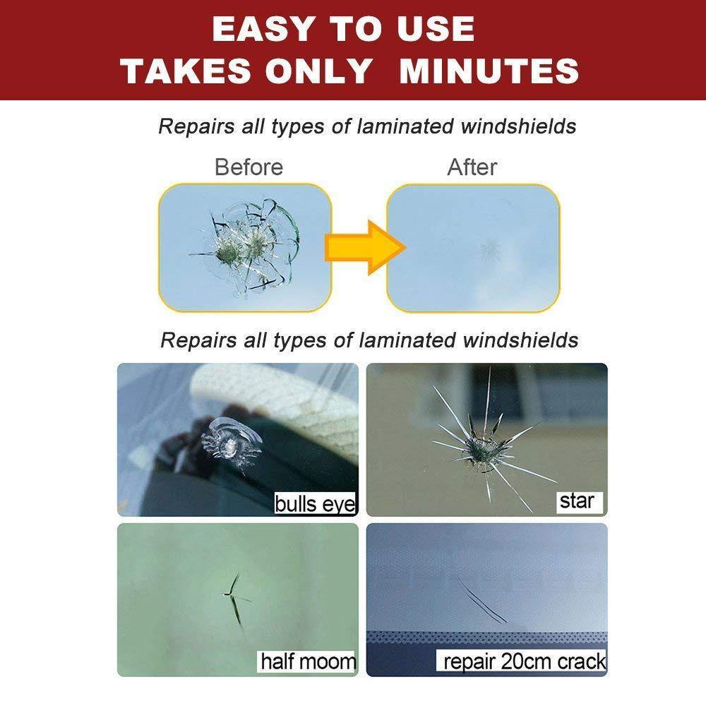 Car Windshield Repair Kit For Cracks and Scratches -