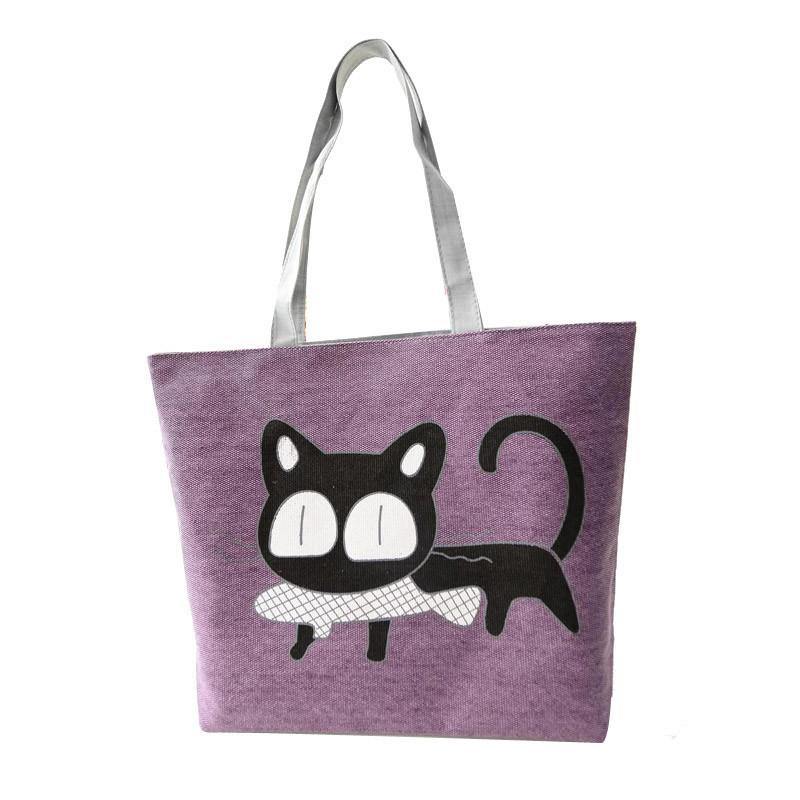 Cartoon Cat Tote Bag -