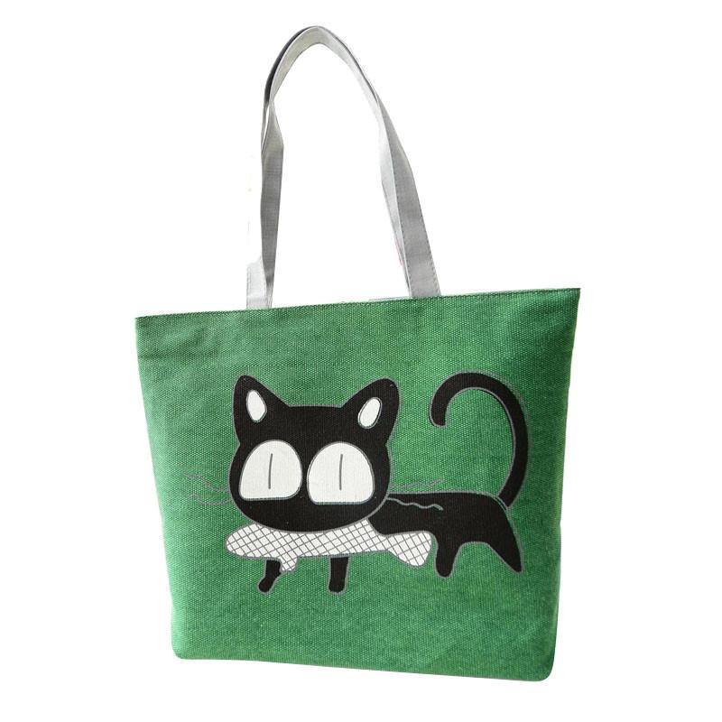 Cartoon Cat Tote Bag -