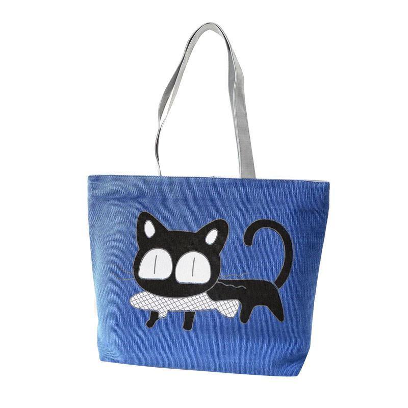 Cartoon Cat Tote Bag -