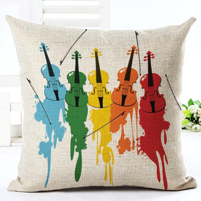 Classic Music Note Printed Pillow Case -
