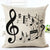 Classic Music Note Printed Pillow Case -