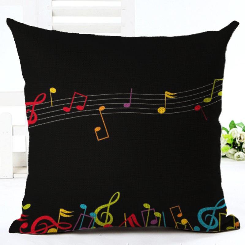 Classic Music Note Printed Pillow Case -
