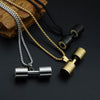 Dumbbell Pendant &amp; Necklace -