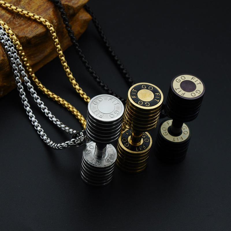 Dumbbell Pendant & Necklace -