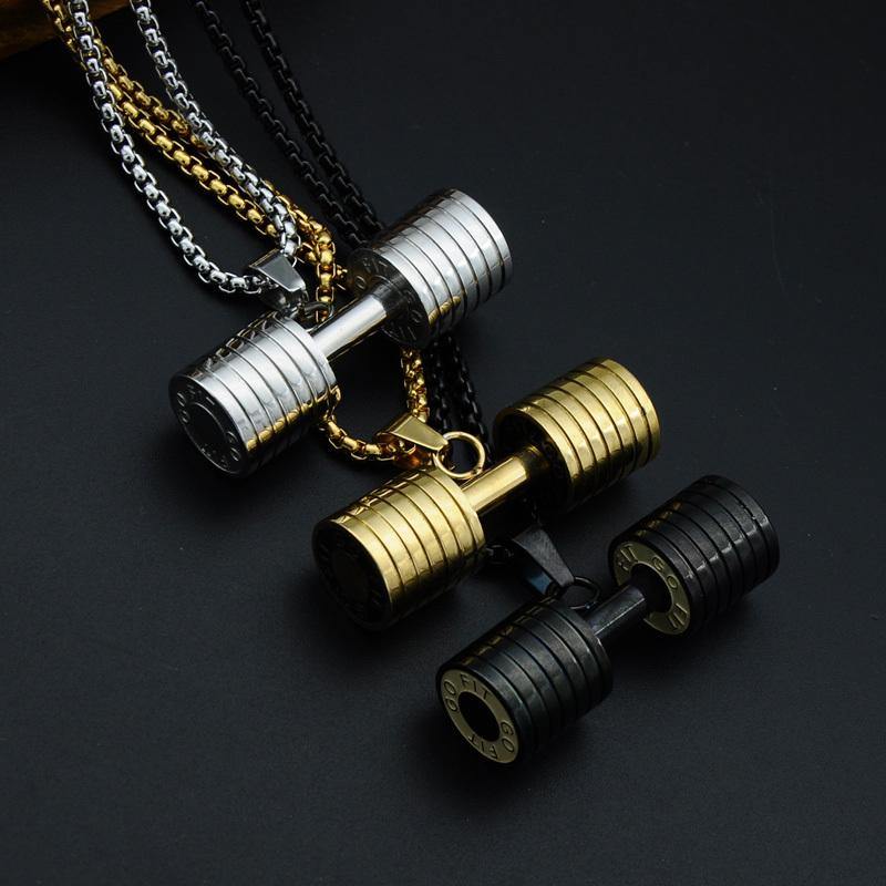 Dumbbell Pendant & Necklace -