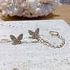 Elegant Rhinestone Butterfly Stud Earrings -