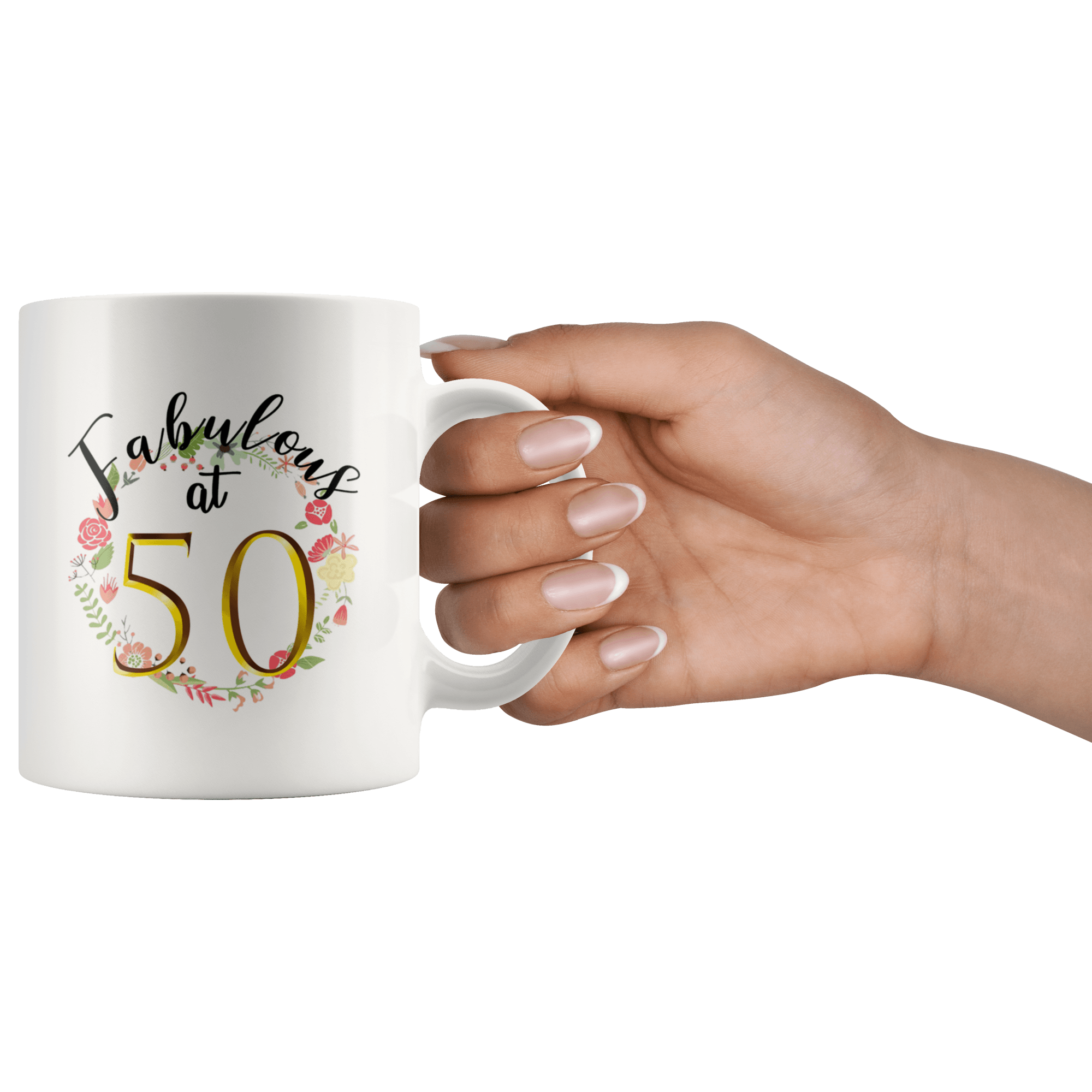 Fabulous at 50 - 50th Birthday Coffee Mug - Great Gift For Men and Women Celebrating 50 Years Old Birthday - SPCM