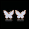 Gold Plated Butterfly Stud Earrings -