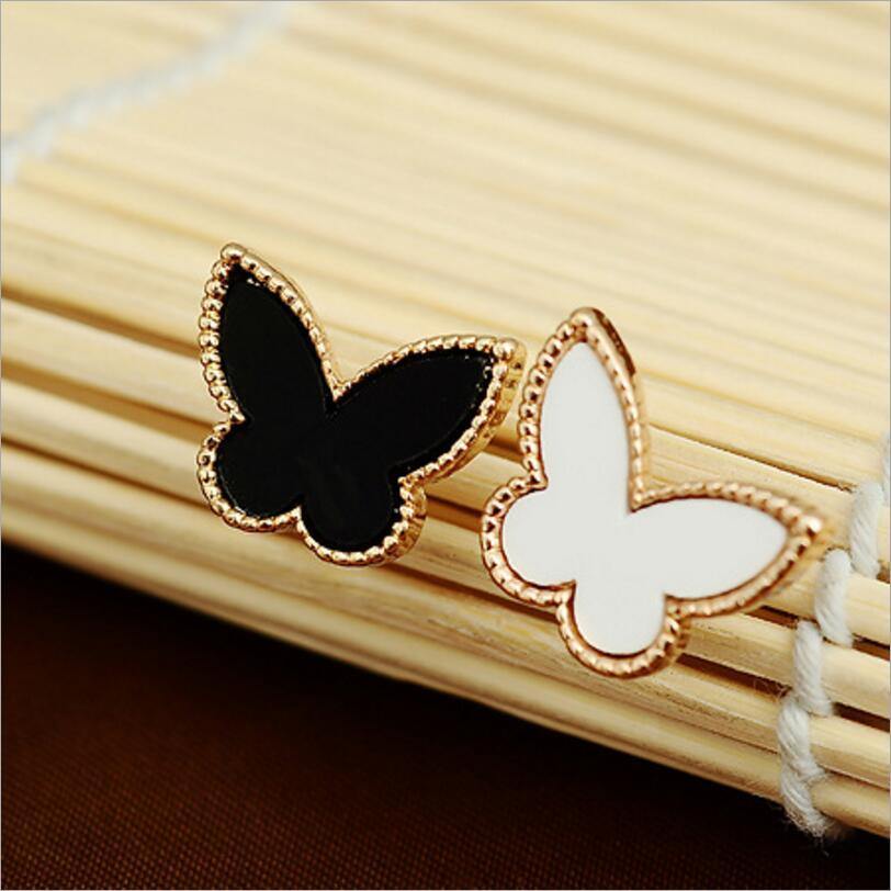 Gold Plated Butterfly Stud Earrings -