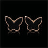 Gold Plated Butterfly Stud Earrings -