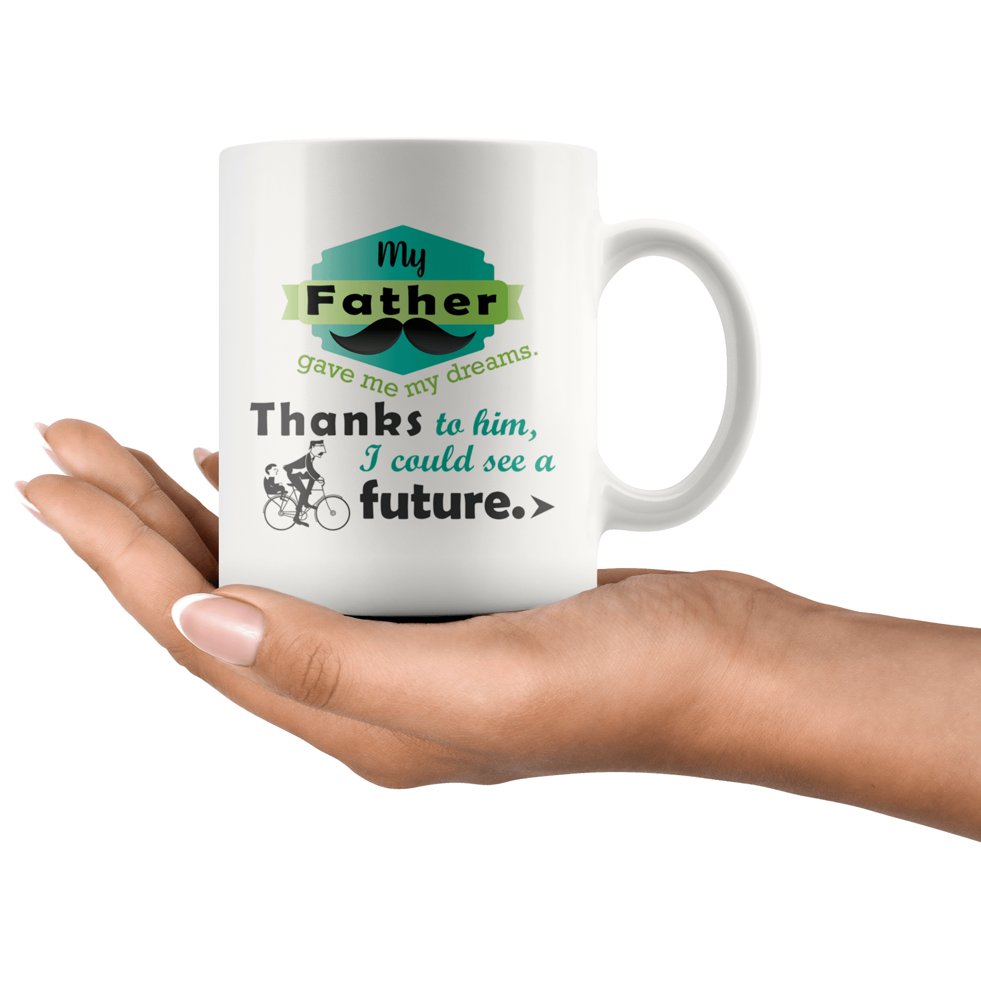 Great Coffee Mug For Father - My Father Gave Me My Dreams. Thanks To Him, I Could See A Future. - SPCM