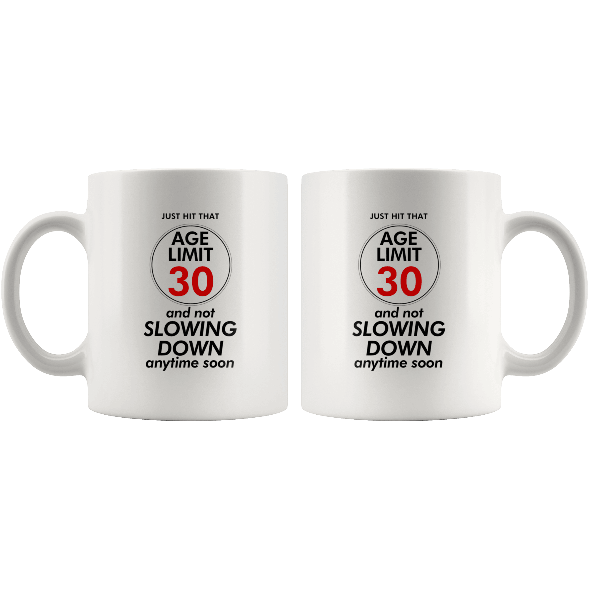 Just Hit That Age Limit 30 - 30th Birthday Coffee Mug - Great Gift For Men and Women Celebrating 30 Years Old Birthday - Meaningful For Thirtieth Birthday. - SPCM
