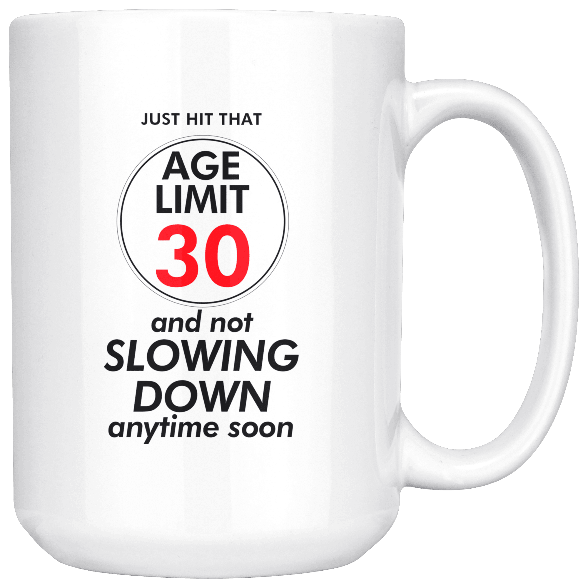 Just Hit That Age Limit 30 - 30th Birthday Coffee Mug - Great Gift For Men and Women Celebrating 30 Years Old Birthday - Meaningful For Thirtieth Birthday. - SPCML