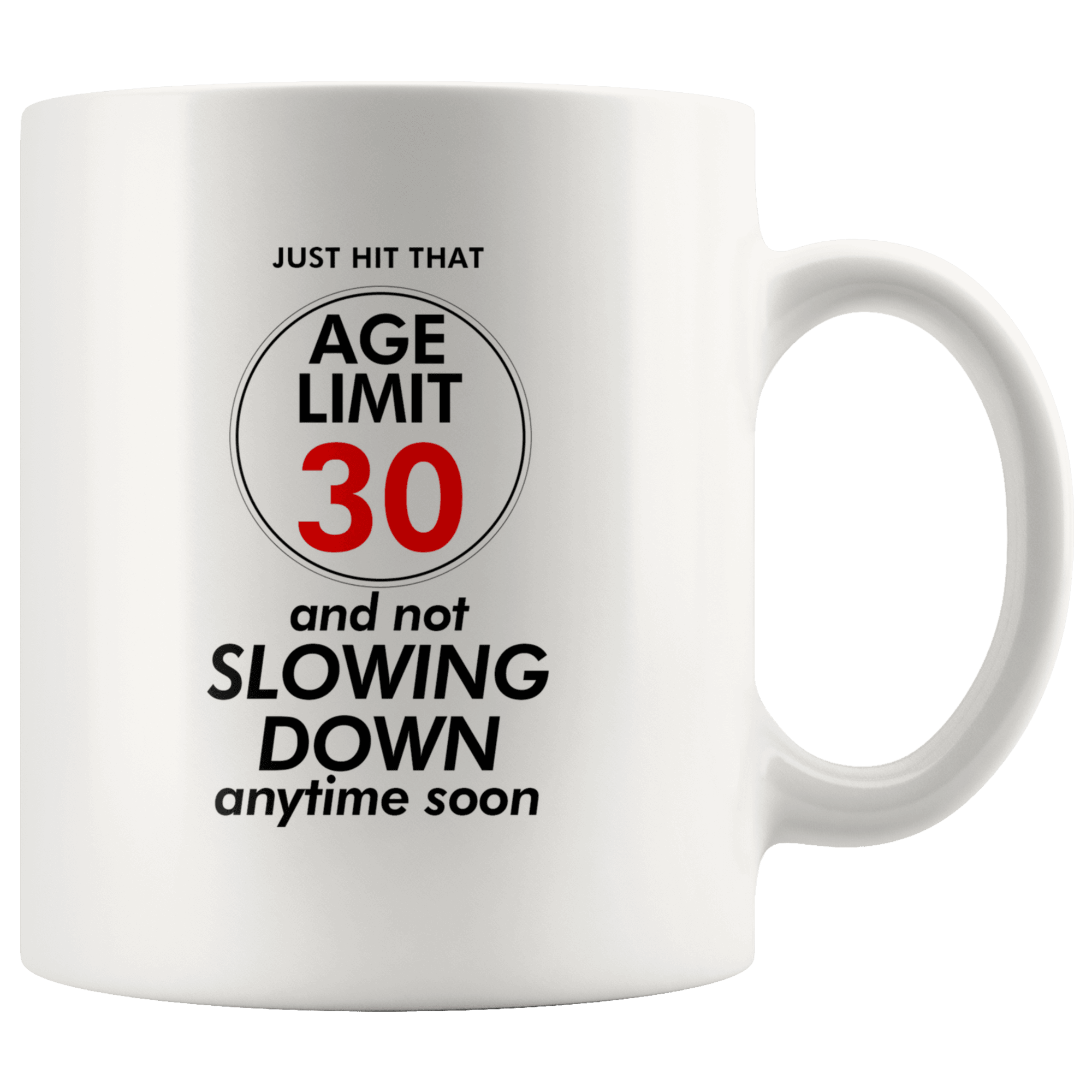 Just Hit That Age Limit 30 - 30th Birthday Coffee Mug - Great Gift For Men and Women Celebrating 30 Years Old Birthday - Meaningful For Thirtieth Birthday. - SPCM