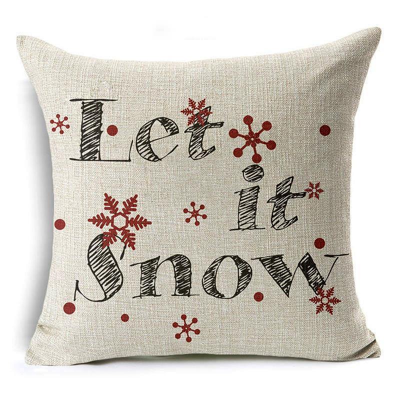 Let It Snow Christmas Cushion Cover -