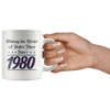 Making The World a Better Place Since 1980 - 40th Birthday Coffee Mug - Great Gift For Men and Women - Fortieth Birthday Present - SPCM