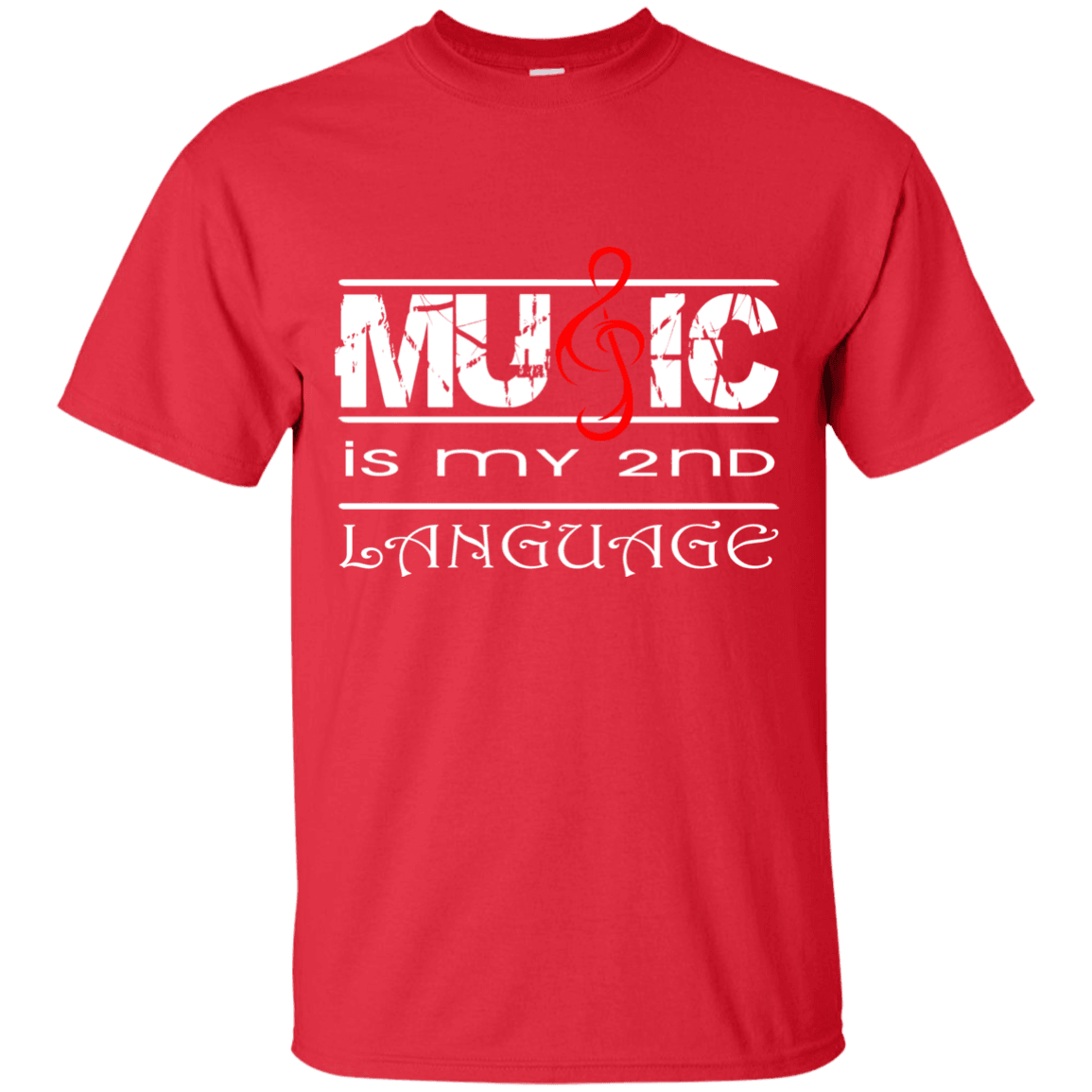 Music Is My 2nd Language T-Shirt - 22-109-4814472-368