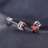 Natural Garnet Earrings Stud -