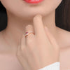 Natural Heart Cut Red Garnet Ring -