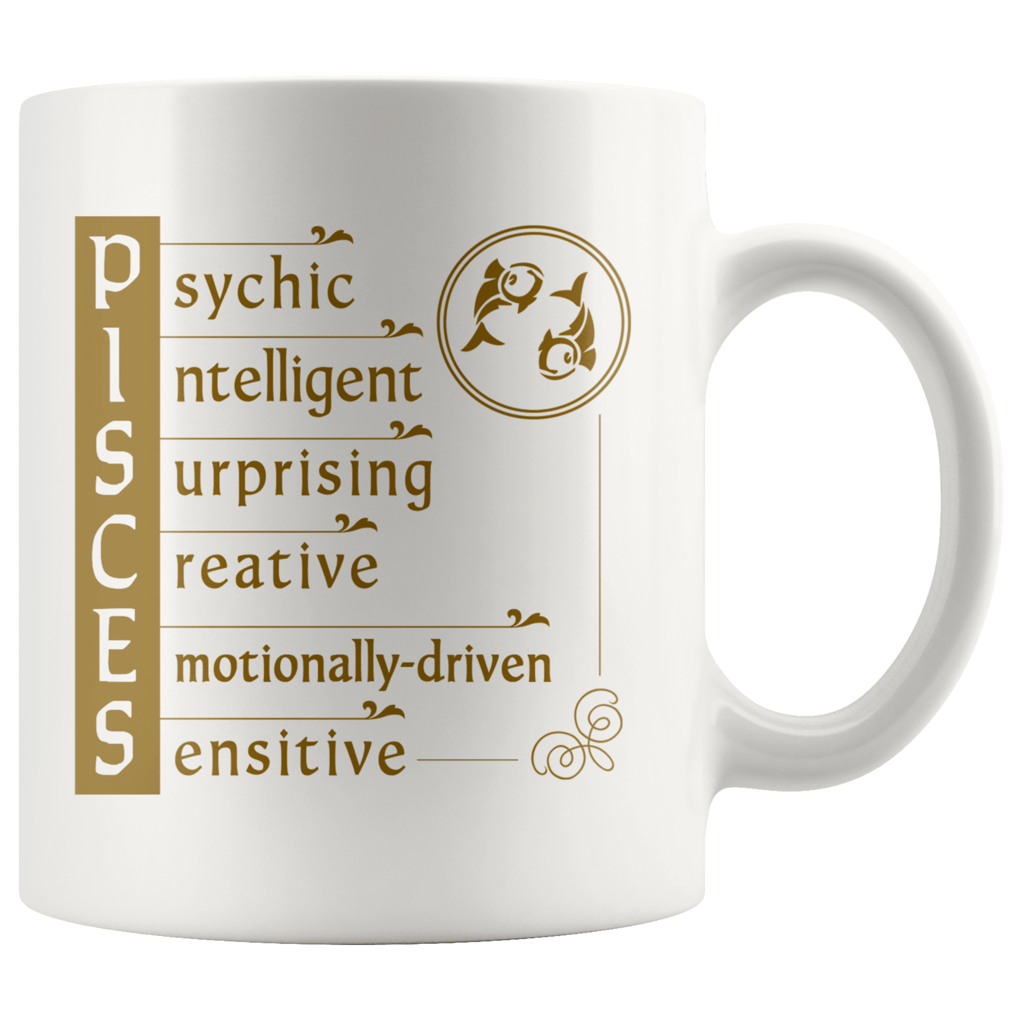 Pisces Zodiac Coffee Mug - Constellation Coffee Cup - Great Gift For Horoscope Lover - SPCM