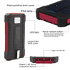 Portable Waterproof Solar Power Bank 20000mAh with Dual-USB ports -