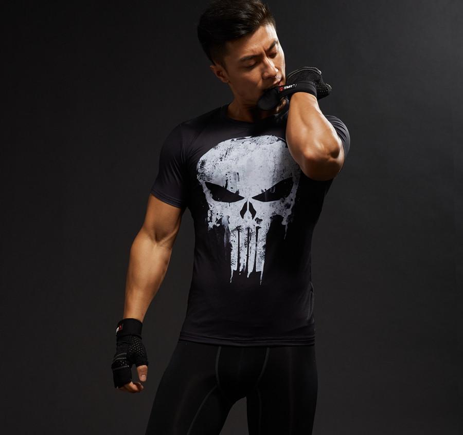 Punisher Compression Shirt for Men Cosless